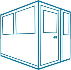 modular 5 x6 swing booth