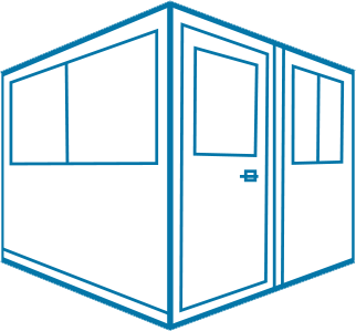 modular 6 x 6 swing booth