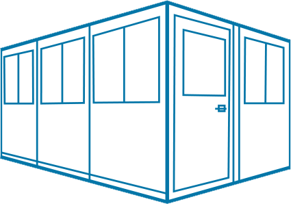 modular 8 x 12 swing booth