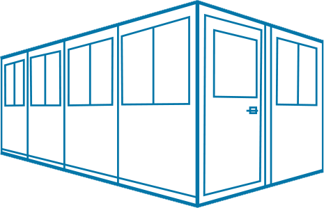 modular 8 x 16 swing booth