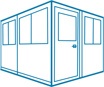 modular 8 x 8 swing booth