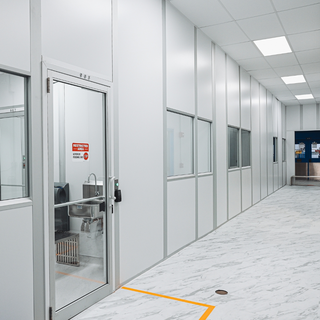 modular cleanroom install