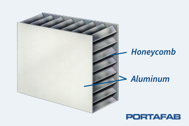 aluminum honeycomb wall panel illustration