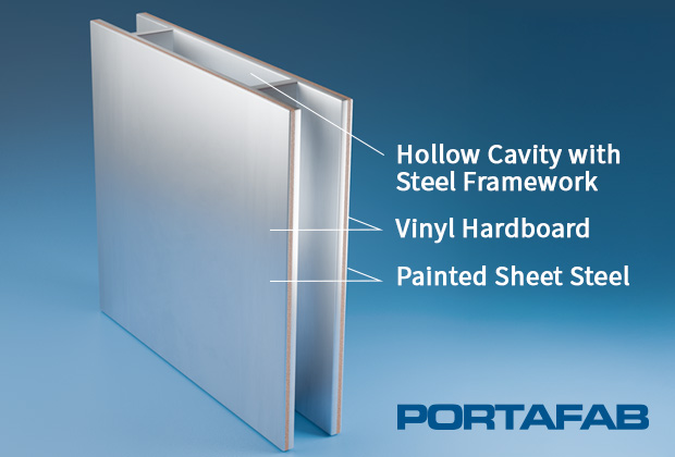 hollow cavity wall panel illustration