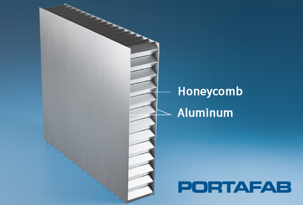 aluminum honeycomb wall panel illustration