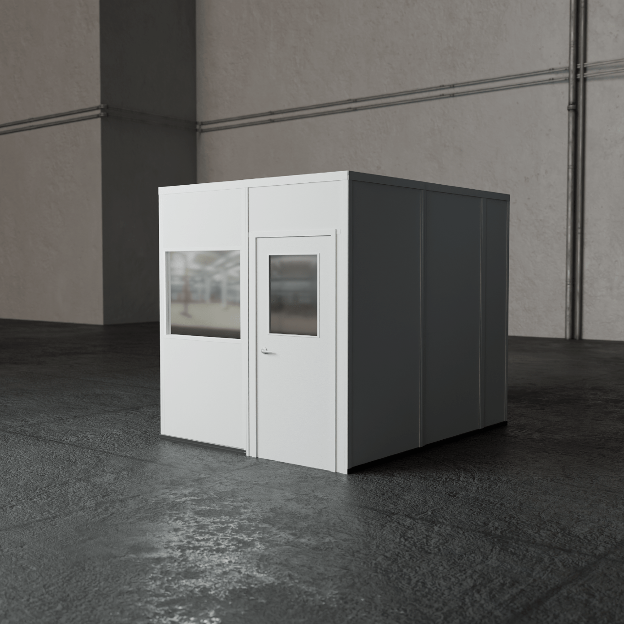 4-wall 8' x 10' prefab office