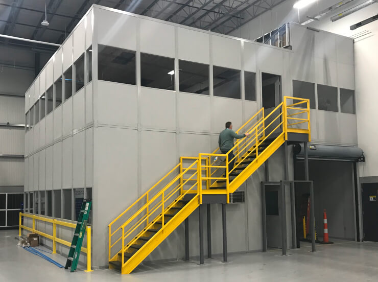 modular two-story factory office