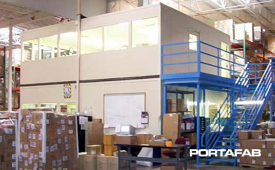 two-story warehouse office