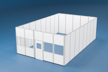 4-wall prefabricated office illustration