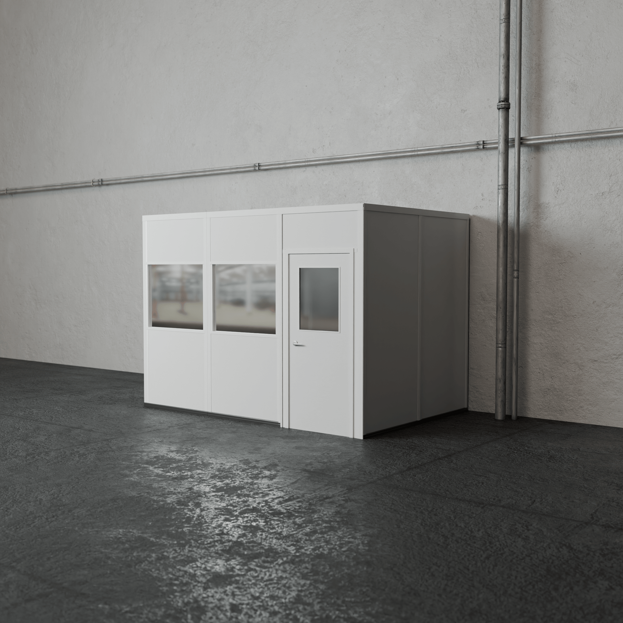 3-wall 8' x 12' prefab office