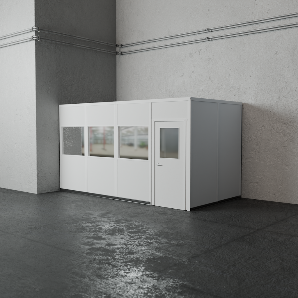 8x16 2-wall prefab office
