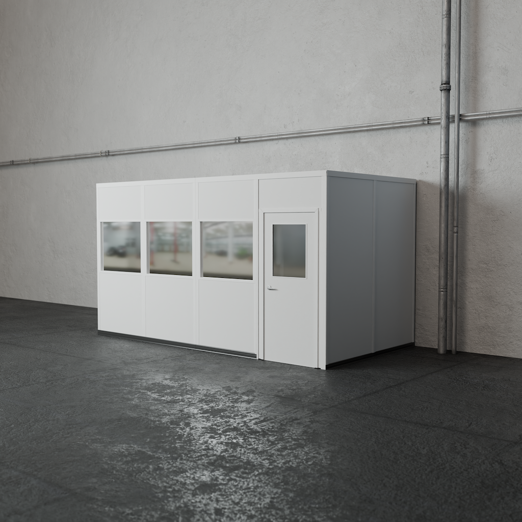8x16 3-wall prefab office