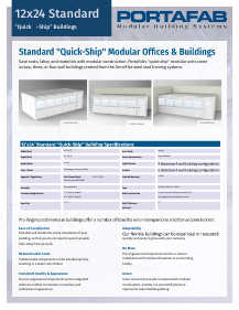 12' x 24' quick-ship building sales sheet