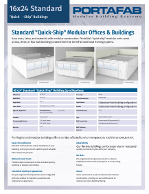 16x24 quick-ship building sales sheet