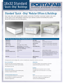 16' x 32' quick-ship building sales sheet