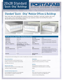 20 x 28 quick-ship building sales sheet