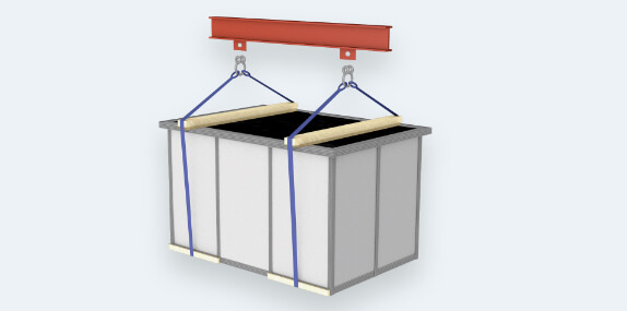 example diagram of crane offloading