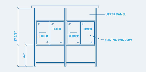 booth window placement diagram