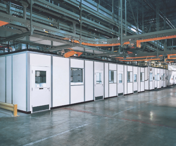 Modular units in a warehouse