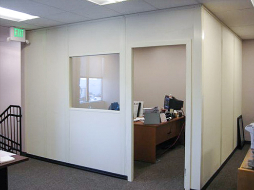 floor-to-ceiling wall partitions for private office space