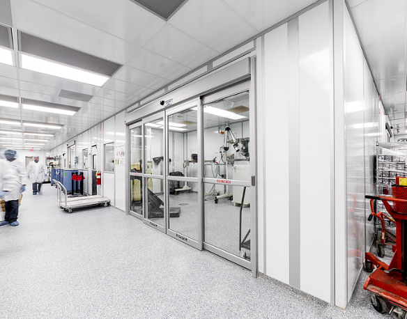 interior of iso cleanroom for medical device manufacturing