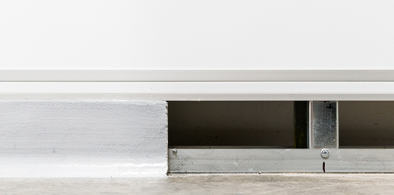Close up of modular office wall